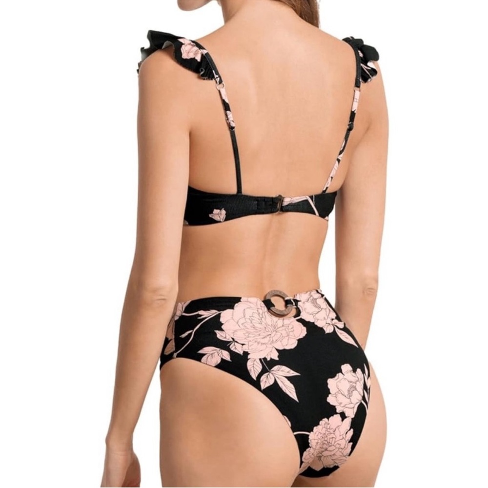 Maaji Evening Bloom Wonders Sporty Bralette (L) and High Waisted Bottoms (S)